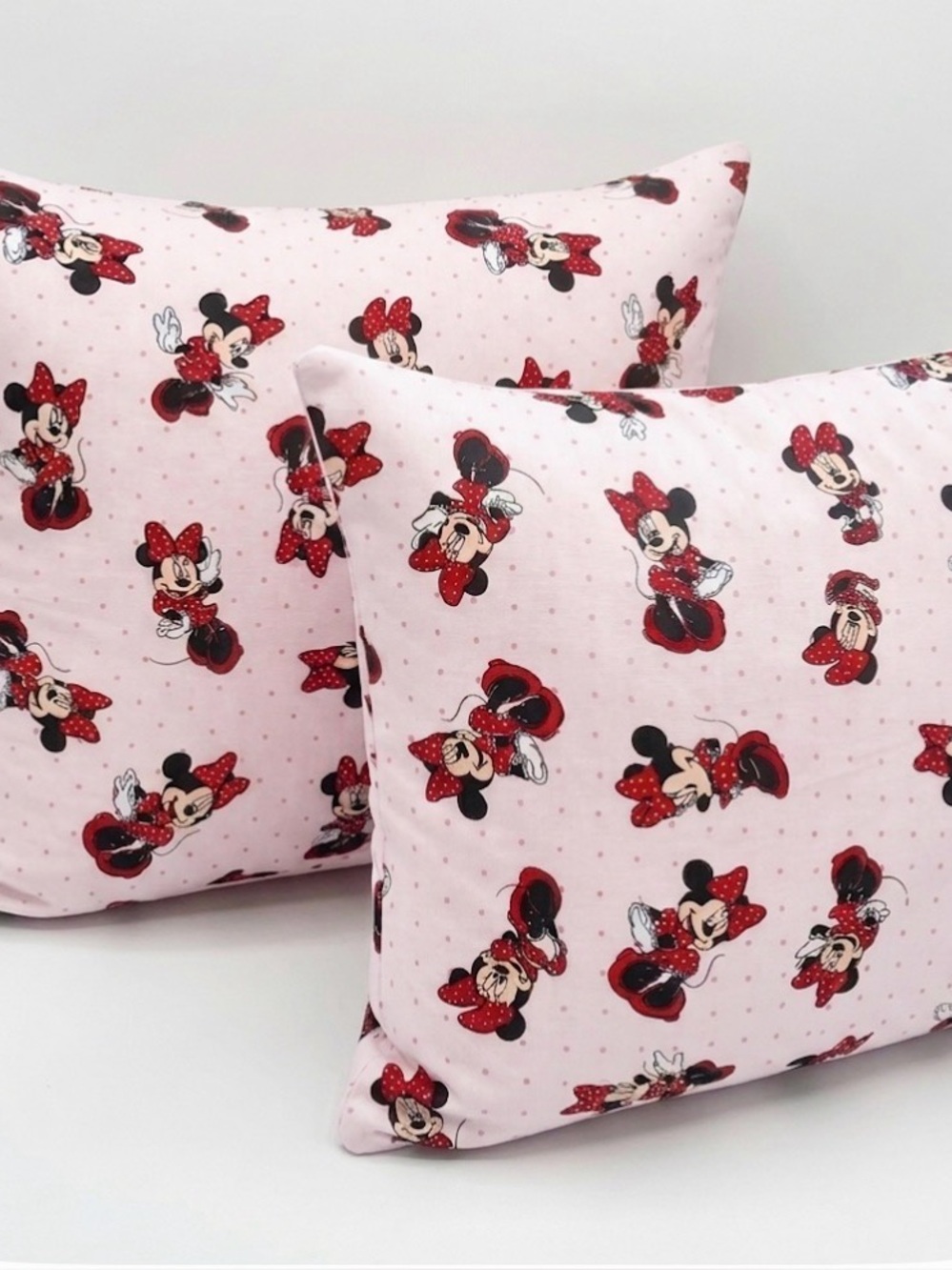 Handmade Minnie Mouse Pillowcases, 29.75”x20.25”, New
